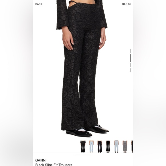 ganni jacquard trousers - Picture 3 of 4